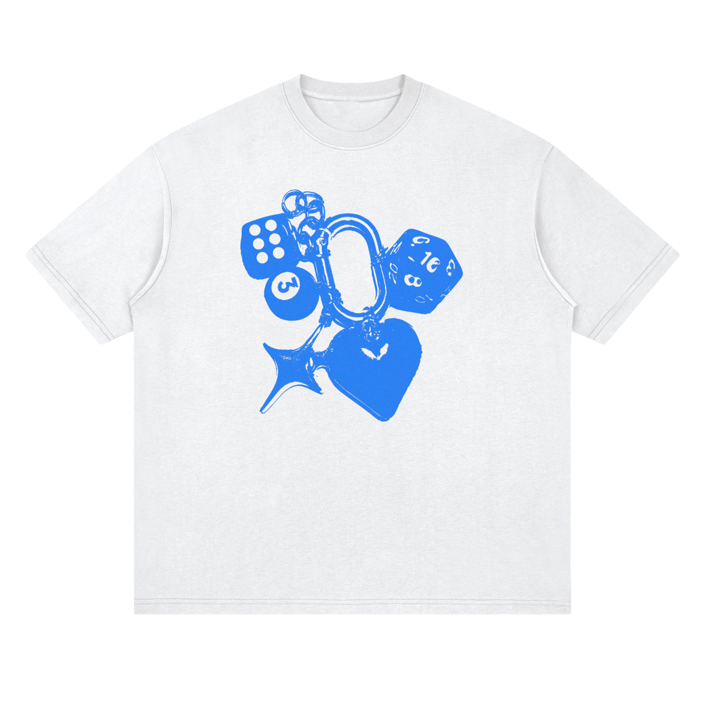 LIBRASTUDIO- Blue Dice Graphic Tee