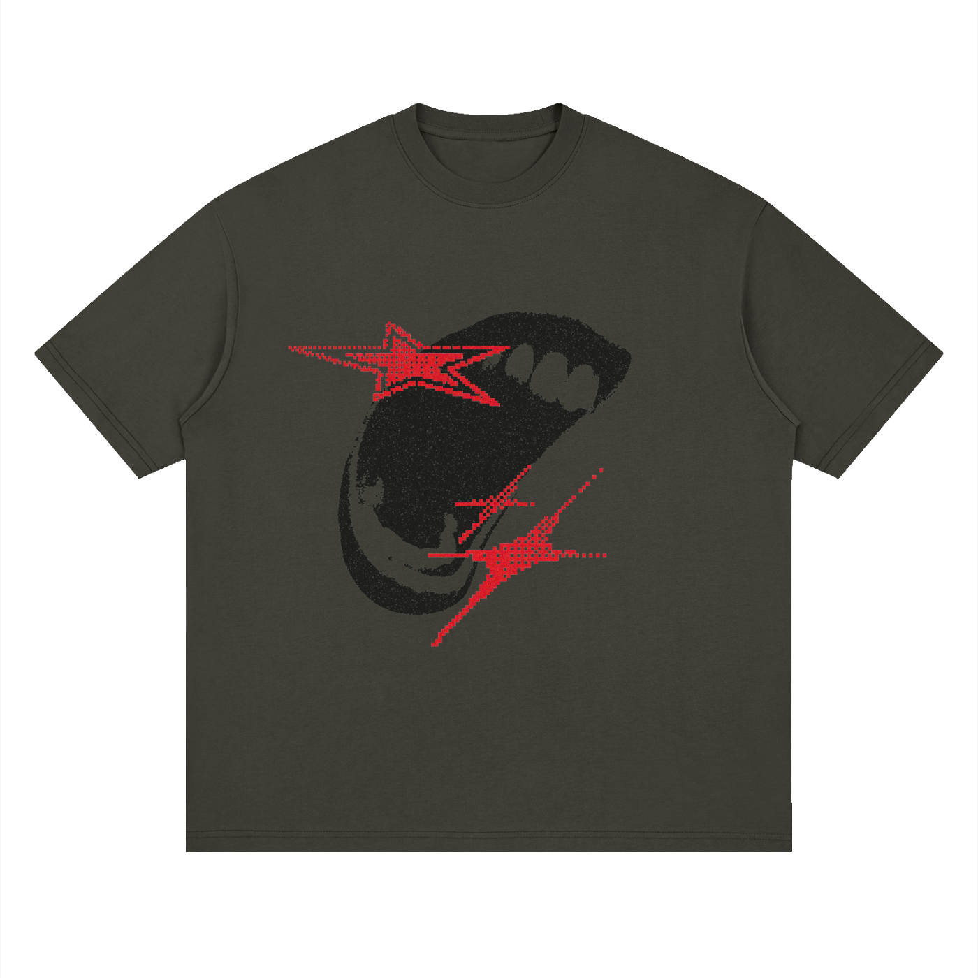 Streetwear Loose Drop Shoulder T-Shirt, Y2K style scream t shirt