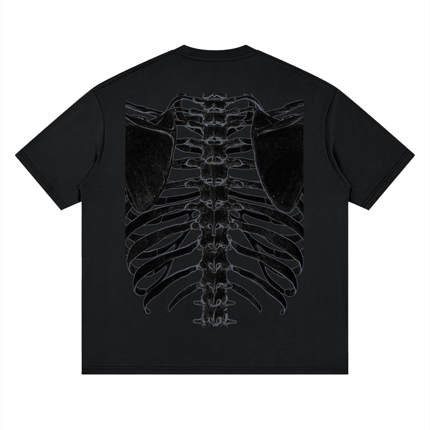 Streetwear Loose Drop Shoulder T-Shirt, Deep Spine Anatomical Shirt