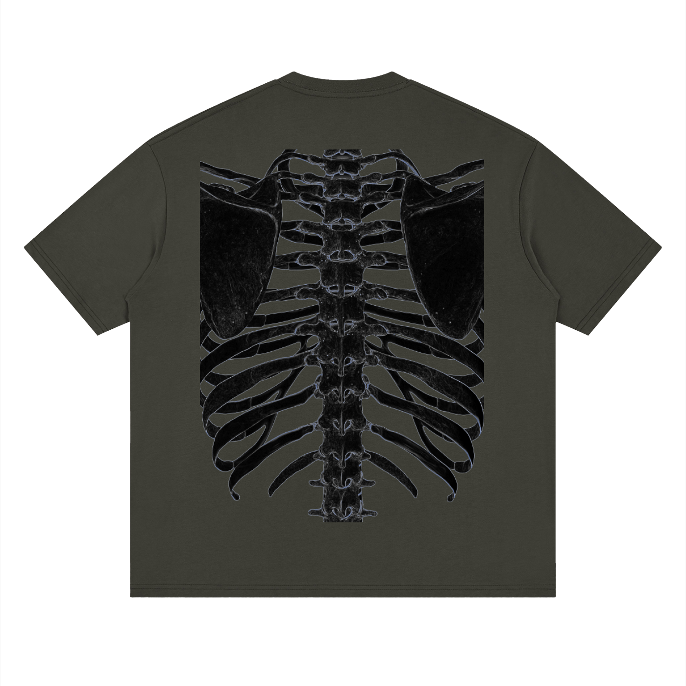 Streetwear Loose Drop Shoulder T-Shirt, Deep Spine Anatomical Shirt