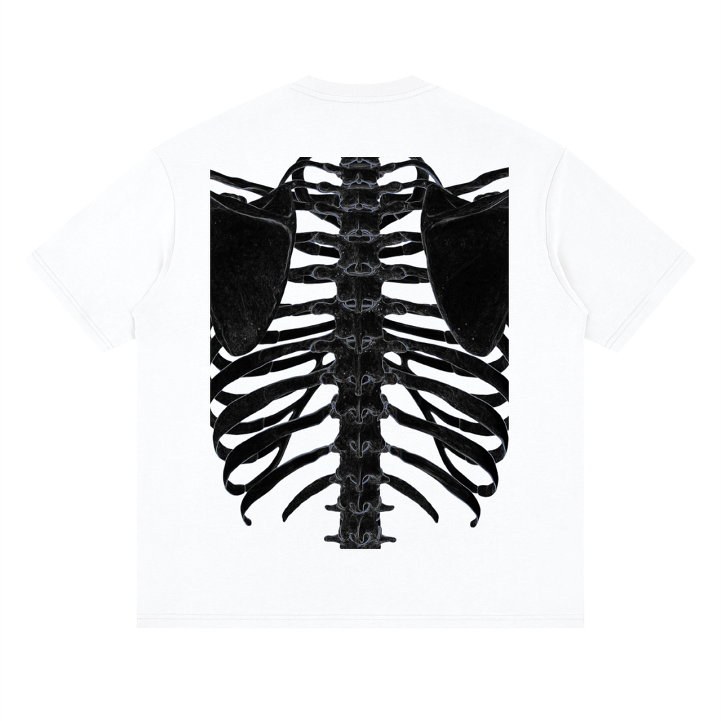 Streetwear Loose Drop Shoulder T-Shirt, Deep Spine Anatomical Shirt