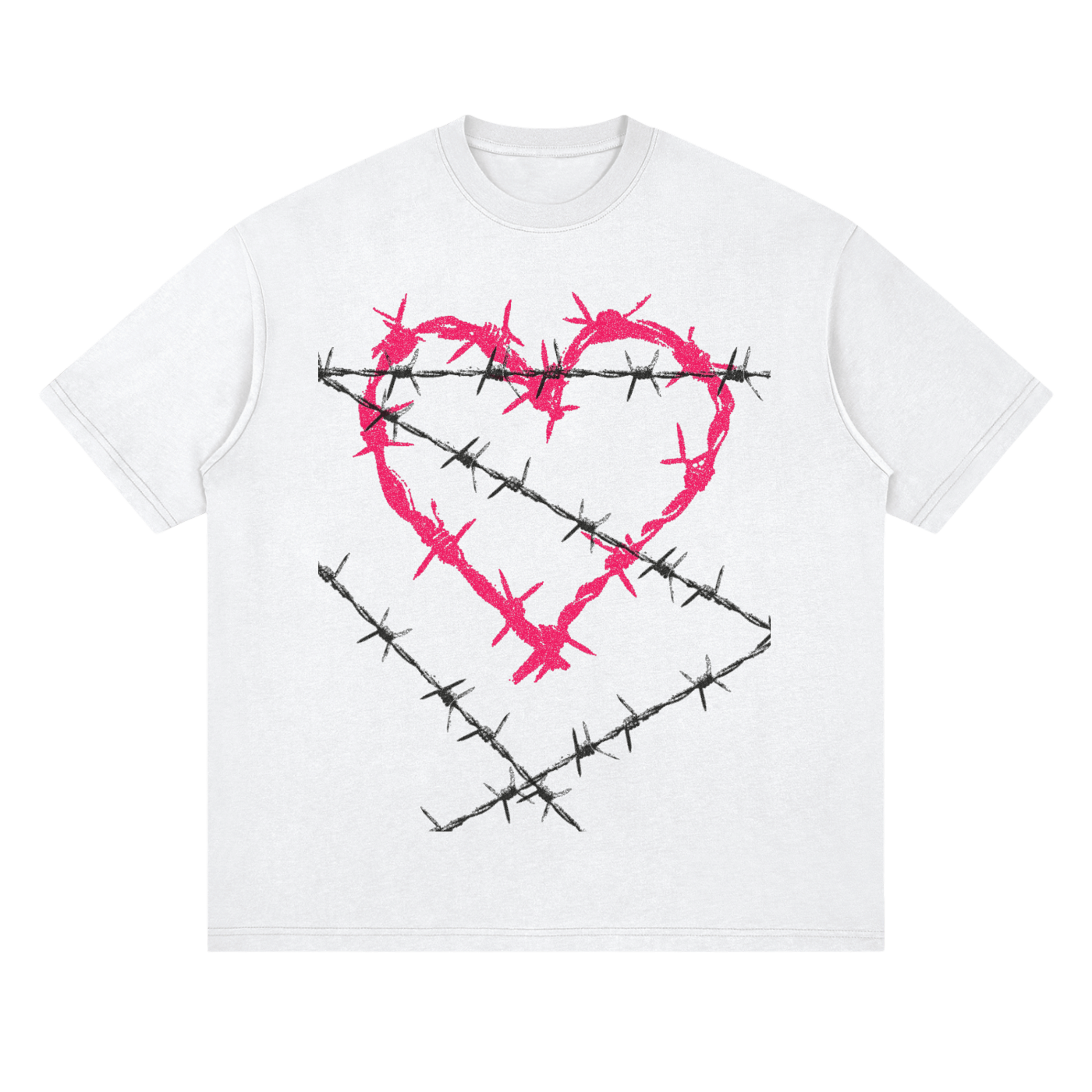 LIBRASTUDIO- Heart Chain Graphic Tee
