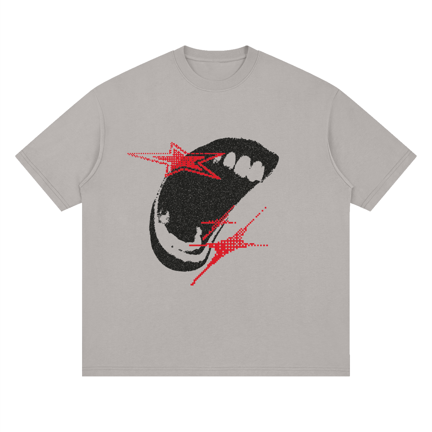 Streetwear Loose Drop Shoulder T-Shirt, Y2K style scream t shirt