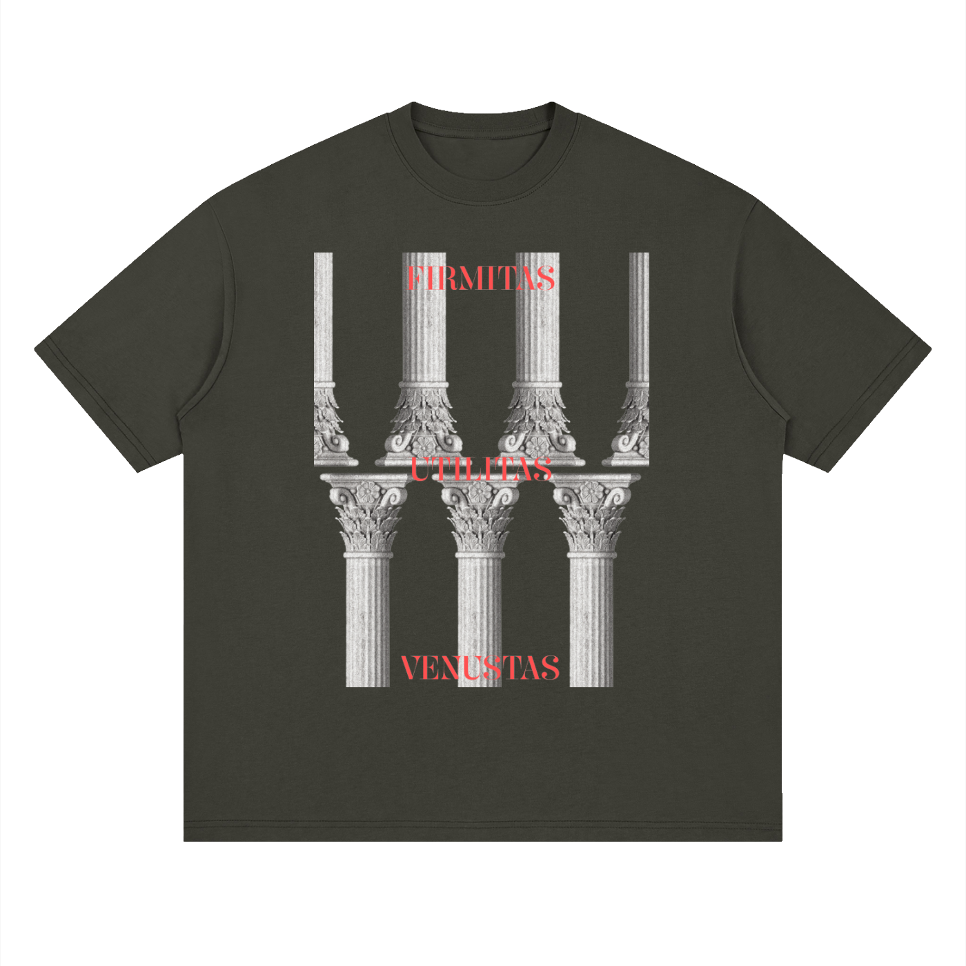 Streetwear Loose Drop Shoulder T-Shirt with street graphic design, Greek Street style T shirt