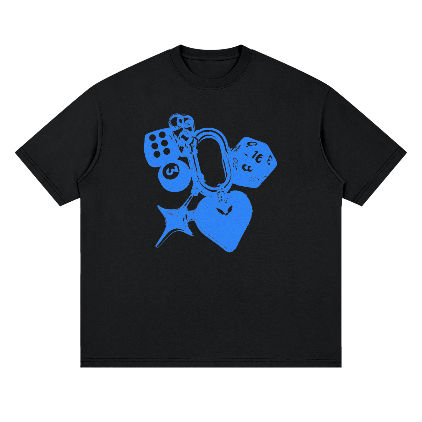 LIBRASTUDIO- Blue Dice Graphic Tee